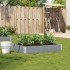Jardinera de madera maciza de pino gris 120x80