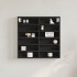 Vitrina de madera de ingeniería negra 60x8,5x58