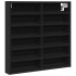 Vitrina de madera de ingeniería negra 60x8,5x58