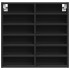 Vitrina de madera de ingeniería negra 60x8,5x58