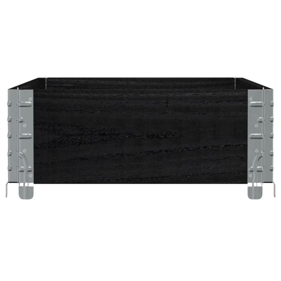 Collar de palet madera maciza de pino negro 100x50