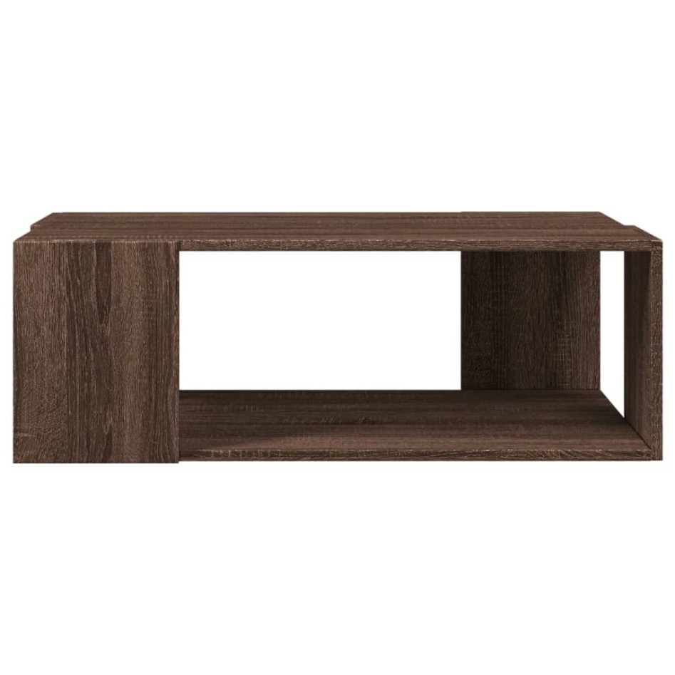 Mesa de centro madera de ingeniería marrón roble 89,5x48x30