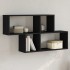 Estantería de pared madera ingeniería negro 100x20x53