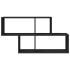 Estantería de pared madera ingeniería negro 100x20x53