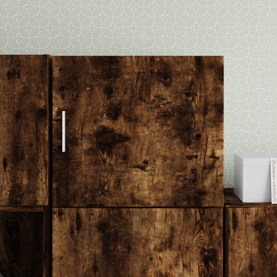 Armario de pared madera ingeniería roble ahumado 45x42,5x40