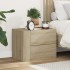 Mesita de noche de pared color roble ahumado 45x30x35