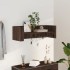 Estante de pared madera ingeniería marrón roble 100x35x30,5