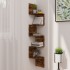 Estante de esquina de pared madera ingeniería roble