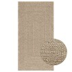 Alfombra ZIZUR apariencia yute interior exterior beige 80x150cm