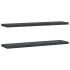 Estantes de pared 2 uds acero inoxidable negro 100x23,5x3