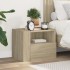 Mesita de noche de pared color roble ahumado 45x30x35