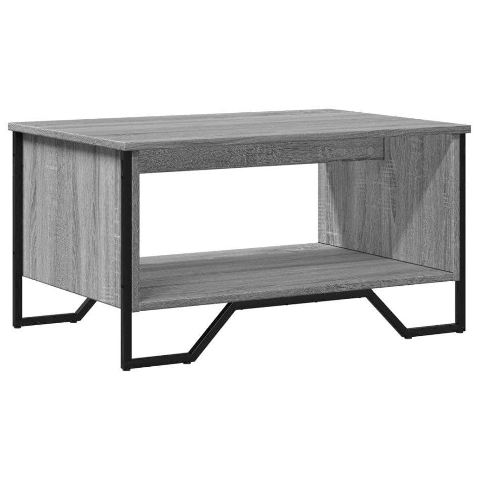 Mesa de centro madera contrachapada gris Sonoma 75x51x40