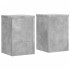 Soportes de plantas 2 uds madera gris hormigón 25x25x35