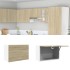 Armario colgante cocina contrachapada color roble 60x31x40