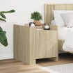 Mesita de noche madera de ingeniería roble Sonoma 45x50x50 cm
