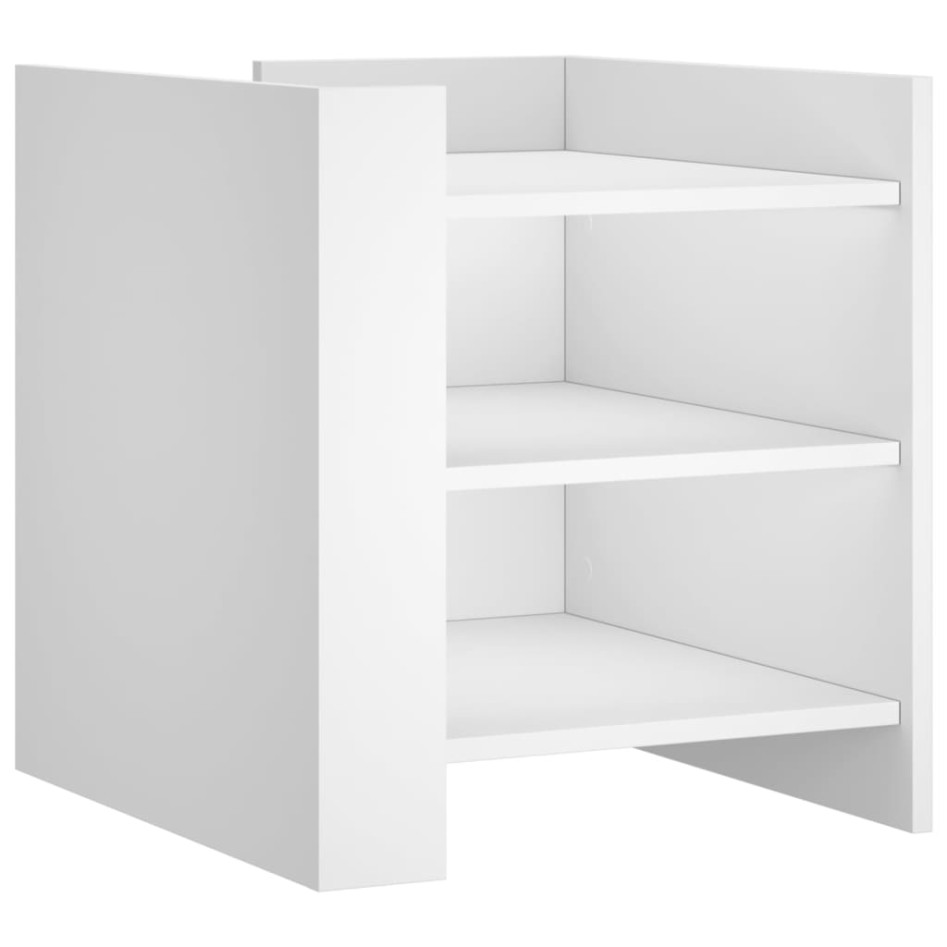 Mesita de noche madera de ingeniería blanco 45x50x50