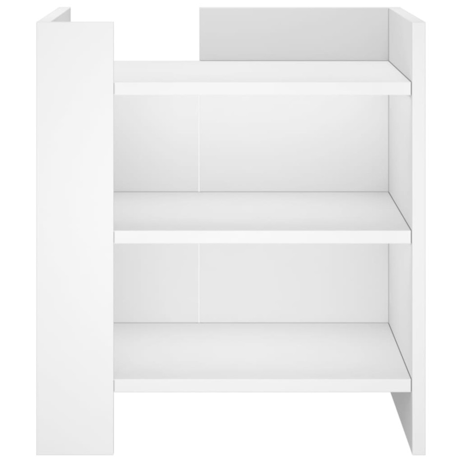 Mesita de noche madera de ingeniería blanco 45x50x50