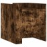 Mesita de noche madera de ingeniería roble ahumado 45x50x50