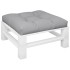 Cojín para sofá de palets de tela gris 70x70x12