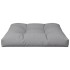 Cojín para sofá de palets de tela gris 70x70x12
