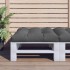 Cojín para sofá de palets de tela gris 80x80x12