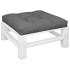 Cojín para sofá de palets de tela gris 80x80x12