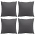 Cojines de sofá 4 unidades tela gris antracita 50x50