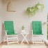 Cojín silla de jardín respaldo alto 2 uds tela verde