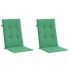 Cojín silla de jardín respaldo alto 2 uds tela verde