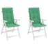 Cojín silla de jardín respaldo alto 2 uds tela verde