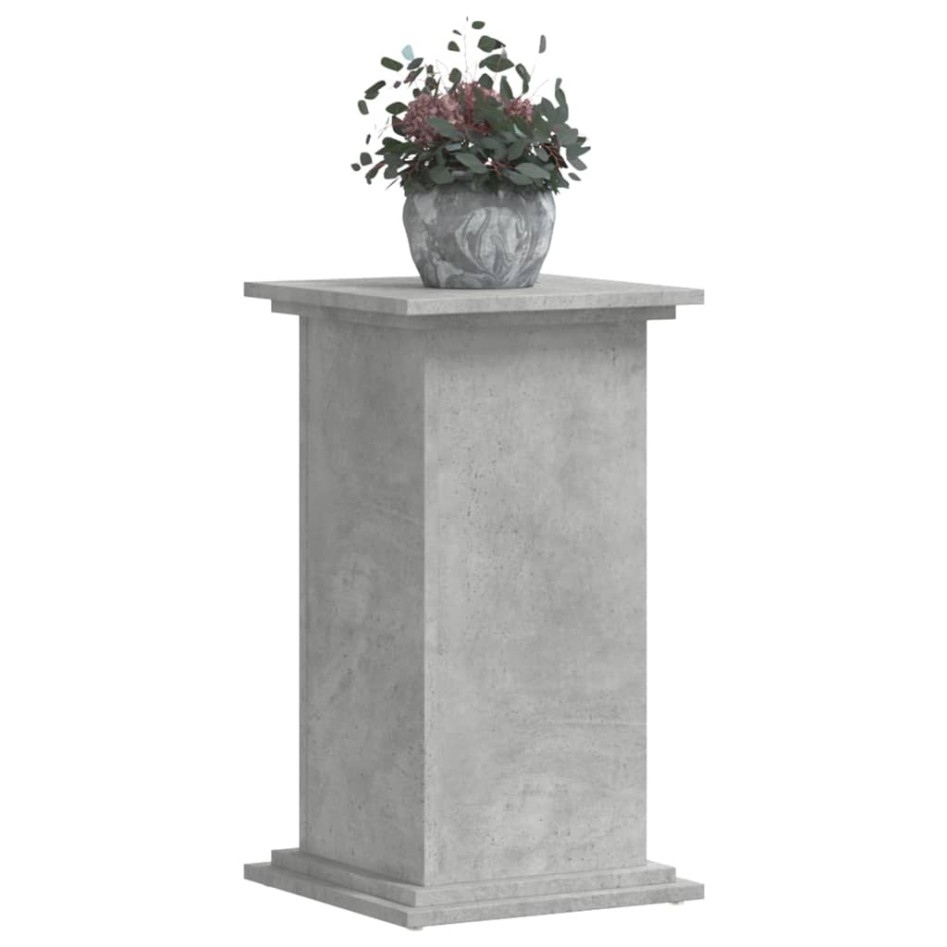 Soportes de plantas madera ingeniería gris hormigón 33x33x60