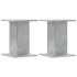 Soportes para plantas 2 uds madera gris hormigón 30x30x40