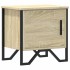 Mesita de noche madera contrachapada color roble 40x30x40