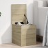 Caja de almacenaje madera ingeniería roble sonoma 30x35x35