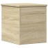Caja de almacenaje madera ingeniería roble sonoma 30x35x35