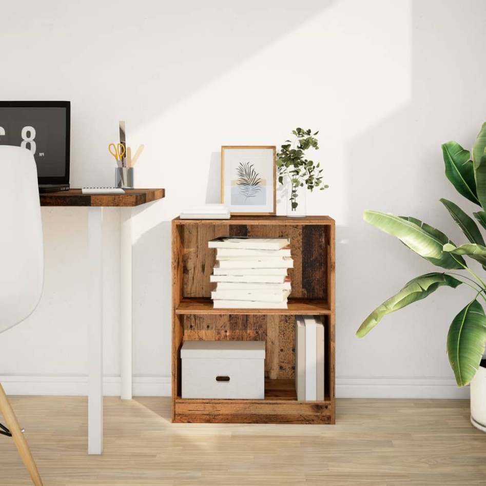 Estantería madera de ingeniería color envejecido 60x24x76