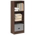 Estantería de madera de ingeniería marrón roble 40x24x109