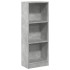 Estantería de madera de ingeniería gris hormigón 40x24x109