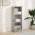 Estantería de madera de ingeniería gris hormigón 40x24x109