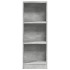 Estantería de madera de ingeniería gris hormigón 40x24x109