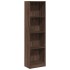 Estantería de madera de ingeniería marrón roble 40x24x143