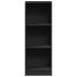 Estantería de madera de ingeniería negra 40x24x109
