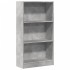 Estantería de madera de ingeniería gris hormigón 60x24x109