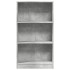 Estantería de madera de ingeniería gris hormigón 60x24x109