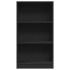 Estantería de madera de ingeniería negra 60x24x109