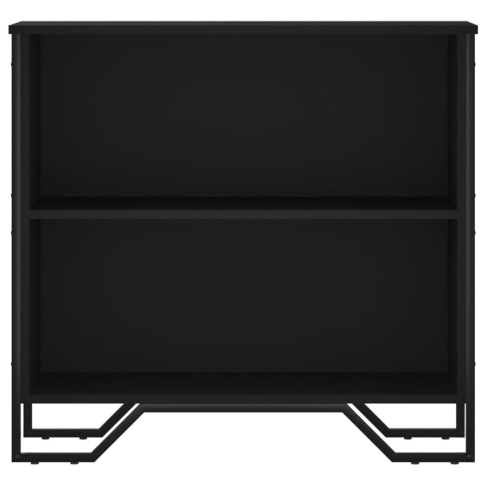 Estantería de madera de ingeniería negra 80x31x74,5