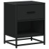 Mesita de noche madera ingeniería negro 40x31x50