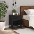 Mesita de noche madera ingeniería negro 40x31x50