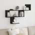 Estante de pared madera de ingeniería negro 100x15x70