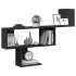 Estante de pared madera de ingeniería negro 100x15x70